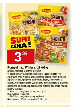 Twój Market Fix Pomysł na... Sycący makaron z serem Winiary oferta
