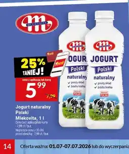 Twój Market Jogurt naturalny Polski Mlekovita oferta