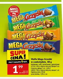 Twój Market Wafel Mega Grześki kakaowy w czekoladzie oferta