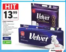 Intermarche Papier toaletowy Velvet Comfort White Cotton oferta