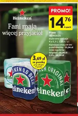 Intermarche Piwo bezalkoholowe Heineken 4-pak oferta