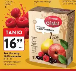 Intermarche Sok tłoczony 100% owoców O la la! wieloowocowy oferta