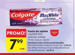 Intermarche Pasta do zębów Colgate Max Fresh Exotic Freshness Green Tea oferta
