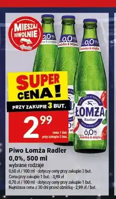 Twój Market Piwo bezalkoholowe Łomża Radler oferta