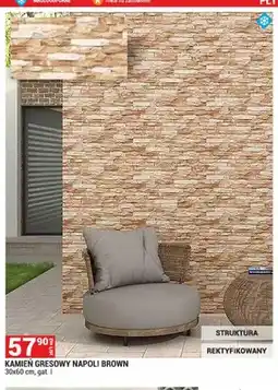 Merkury Market Kamień gresowy Napoli Brown 30x60 cm gat. I oferta