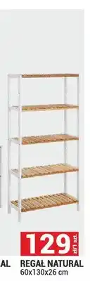 Merkury Market Regał naturalny 60x130x26 cm oferta