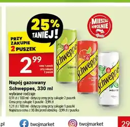 Twój Market Napój gazowany Lemon Schweppes oferta
