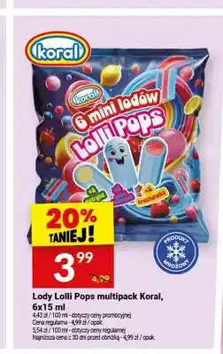 Twój Market Lody Lolli Pops multipack Koral oferta