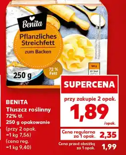 Kaufland Tłuszcz roślinny Benita oferta