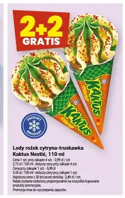 Twój Market Lody rożek cytryna-truskawka Kaktus Nestlé oferta