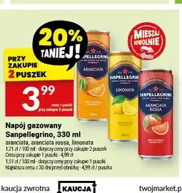 Twój Market Napój gazowany Aranciata Sanpellegrino oferta