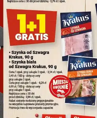Twój Market Szynka biała od Szwagra Krakus oferta