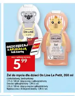 Twój Market Żel do mycia dla dzieci On Line Le Petit czekoladowy oferta