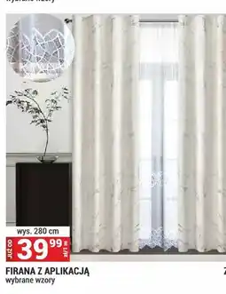 Merkury Market Firana z aplikacją wys. 280 cm oferta
