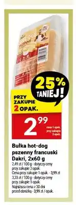 Twój Market Bułka hot-dog pszenny francuski Dakri 2-pak oferta
