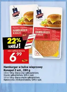Twój Market Hamburger w bułce wieprzowy Konspol 2-pak oferta