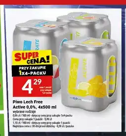 Twój Market Piwo bezalkoholowe Lech Free Active Mango i Cytryna 4-pak oferta