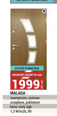 Merkury Market Drzwi zewnętrzne stalowe Malaga 55 mm oferta