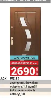 Merkury Market Drzwi zewnętrzne drewniane WZ.34 72 mm oferta