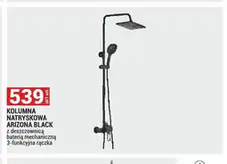 Merkury Market Kolumna natryskowa Arizona Black 3-funkcyjna rączka oferta