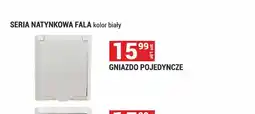 Merkury Market Gniazdo pojedyncze białe Seria Fala oferta