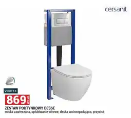 Merkury Market Zestaw podtynkowy Desse z miską zawieszaną deską wolnoopadającą i przyciskiem oferta