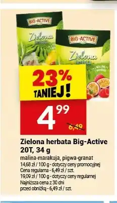 Twój Market Herbata zielona Big-Active malina-marakuja oferta