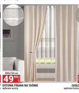 Merkury Market Gotowa firana na taśmie 300x150 cm oferta