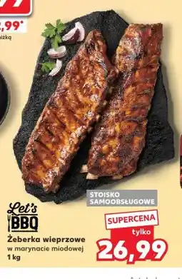Kaufland Żeberka wieprzowe w marynacie miodowej Let's BBQ oferta