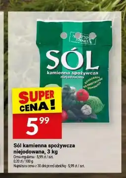 Twój Market Sól kamienna spożywcza niejodowana Szczypta Smaku oferta