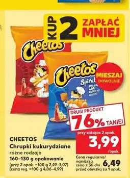 Kaufland Chrupki kukurydziane Cheetos Spirals o smaku ketchupu oferta