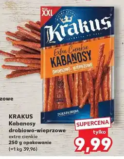 Kaufland Kabanosy Krakus drobiowo-wieprzowe extra cienkie oferta