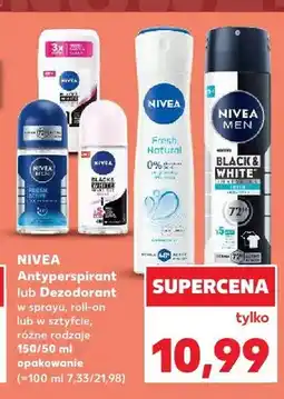 Kaufland Antyperspirant roll-on Nivea Men Fresh Active oferta