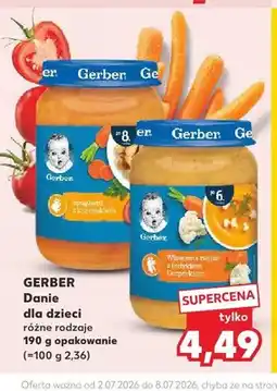 Kaufland Danie dla dzieci Gerber Spaghetti z kurczakiem oferta