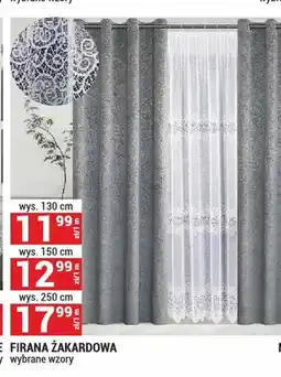Merkury Market Firana żakardowa wys. 130 cm oferta