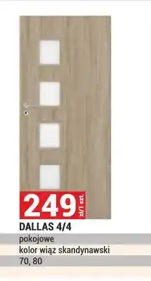 Merkury Market Drzwi pokojowe Dallas 4/4 wiąz skandynawski oferta