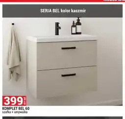 Merkury Market Komplet mebli łazienkowych Bel 60 szafka z umywalką oferta