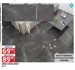 Merkury Market Gres Liceo Grey carving rektyfikowany 60x60 cm oferta