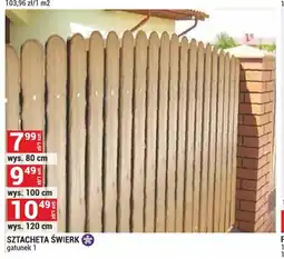 Merkury Market Sztacheta świerk gatunek 1 wys. 80 cm oferta
