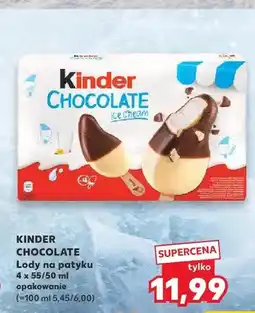 Kaufland Lody na patyku Kinder Chocolate oferta