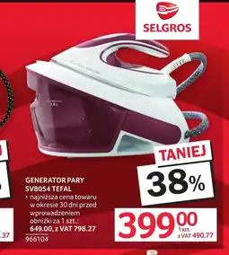 Selgros Generator pary Tefal oferta