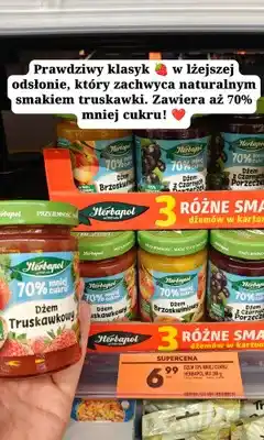 Biedronka Dżem truskawkowy Herbapol 70% mniej cukru oferta