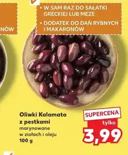 Kaufland Oliwki Kalamata z pestkami marynowane w ziołach i oleju oferta