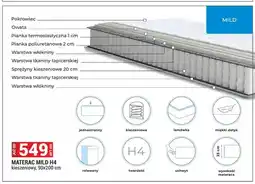 Merkury Market Materac kieszeniowy Mild H4 90x200 cm oferta