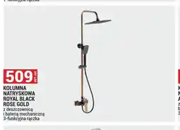 Merkury Market Kolumna natryskowa Royal Black Rose Gold 3-funkcyjna rączka oferta