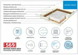 Merkury Market Materac kieszeniowy Kokos Aqua oferta