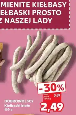 Kaufland Kiełbaski białe Dobrowolscy oferta