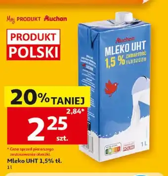 Auchan Mleko UHT 1,5% tł. Auchan oferta