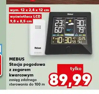 Stacja pogodowa z zegarem kwarcowym Mebus