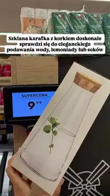 Biedronka Szklana karafka z korkiem oferta